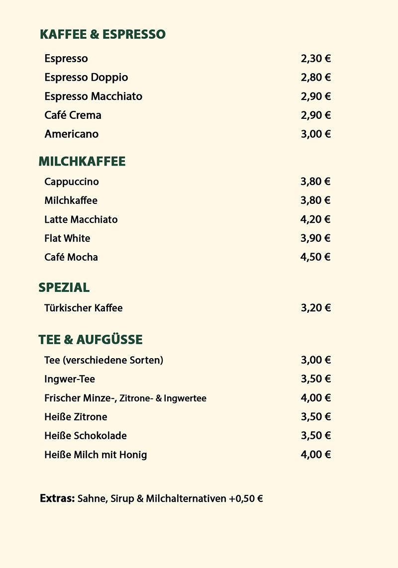 Speisekarte